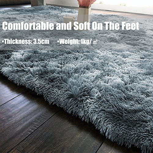 Swsen Rund Teppich Wohnzimmer Super Weich - Shaggy Teppiche Flauschig Anti-Rutsch Unterseite - Moderner Carpet Waschbar Langflor Hochflor Teppiche 60 cm Durchmesser, Dunkelgrün