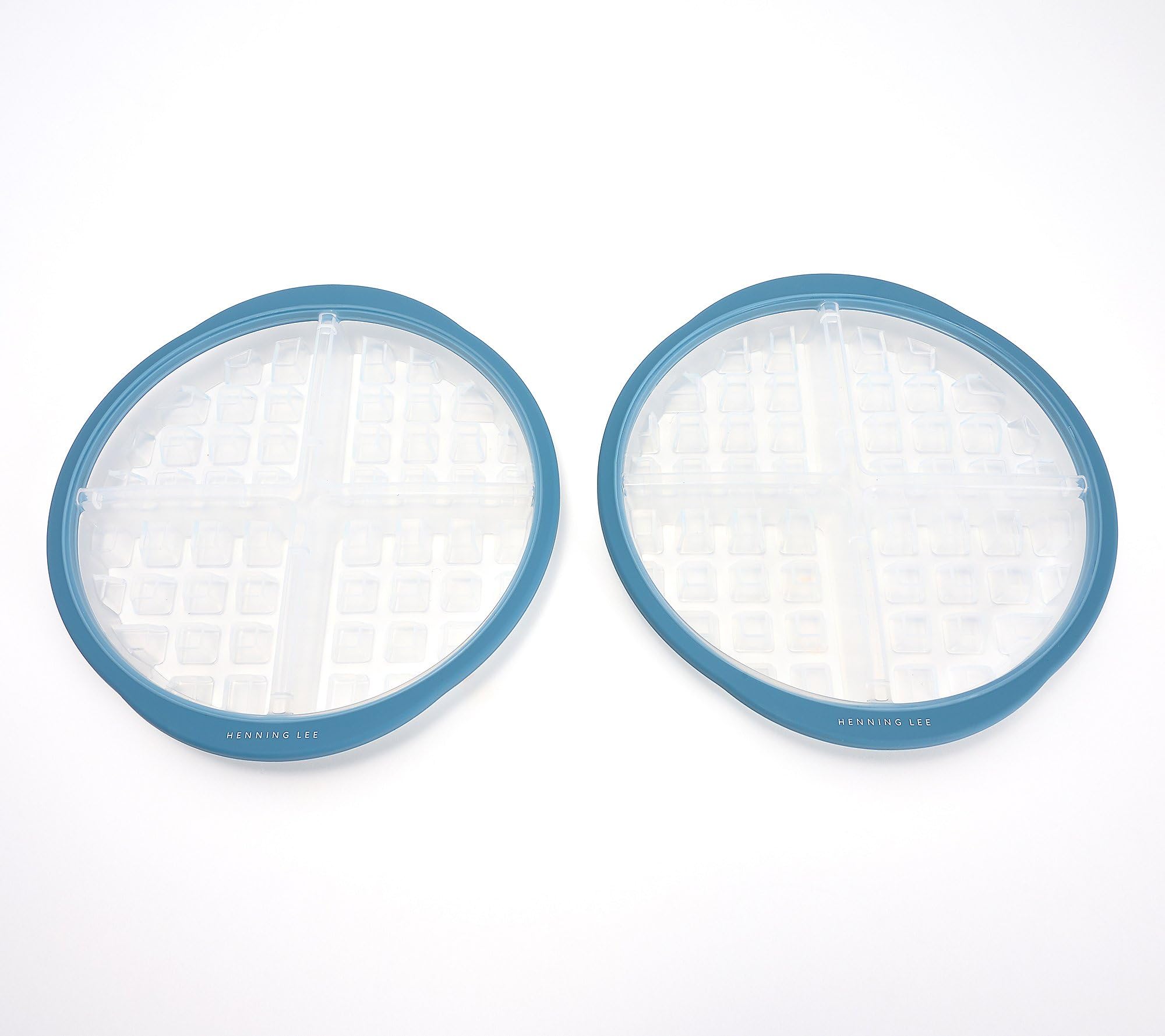 Henning Lee Look &amp; Cook Set of 2 Silicone Waffle Pans (Blue)