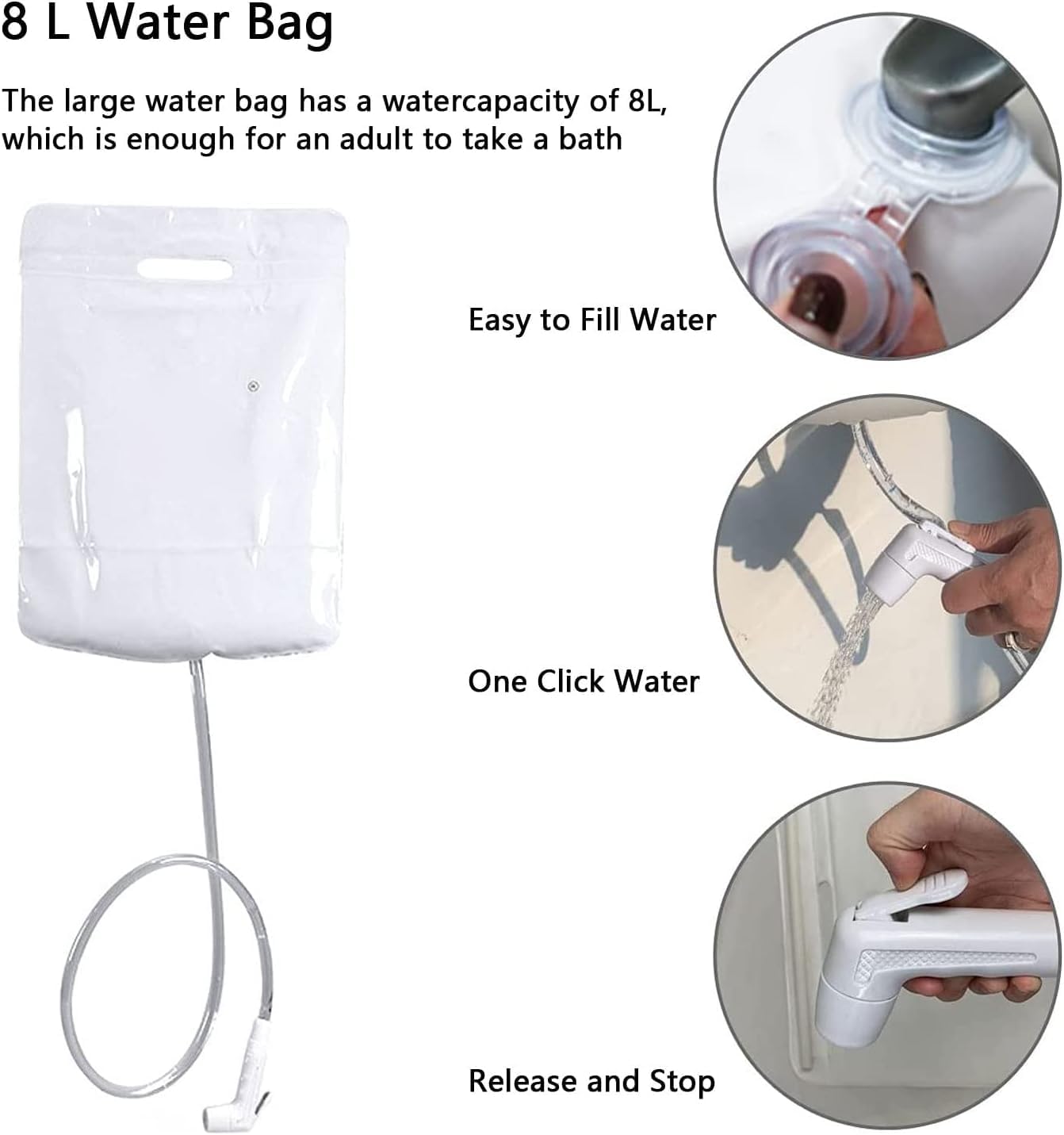 Medical Bedside Shower Inflatable Bathtub, Portable Inflatable PVC Body Washing Basin Set with Water Bag and Electric Air Pump,Air Pillow, Bath in Bed Assist Aid, for Disabled, Elderly