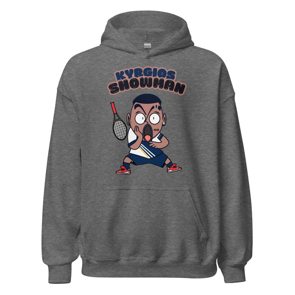 Sweat à capuche tennis Nick Kyrgios graphite heather de taille Medium - 5