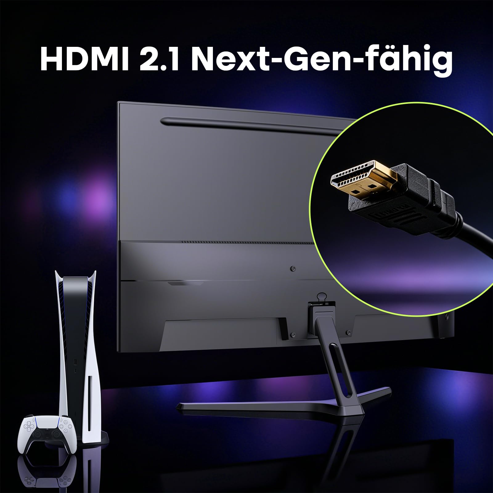 Amzfast Gaming Monitor Curved 27 Zoll, 280Hz, QHD 2560x1440, HDMI 2.1x2 | DP 1.4, 1ms MPRT Adaptive Sync KI Gaming, 1500R, HDR400, 96% DCI-P3, Blaulichtfilter, VESA - AMZG27C1Q Pro für FPS & 3A