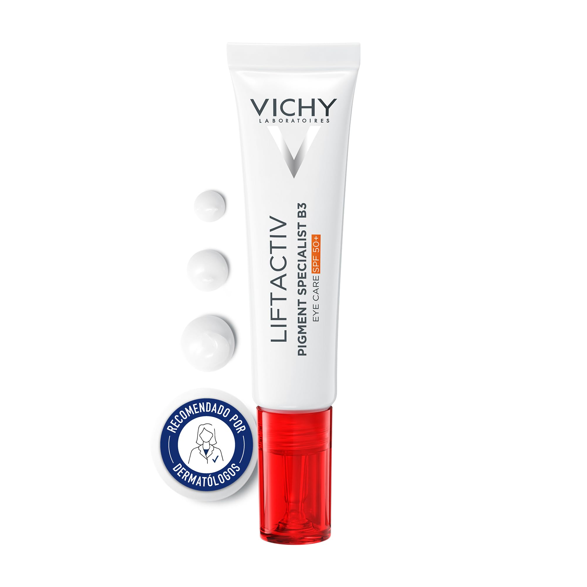 Vichy Tratamiento Antiojeras Oscuras con SPP50, Atenúa Todo Tipo de Ojeras y Pigmentación, Enriquecido con Melasyl y Niacinamida, Para Todo Tipo de Pieles, Liftactiv Pigment Specialist B3, 15 ml