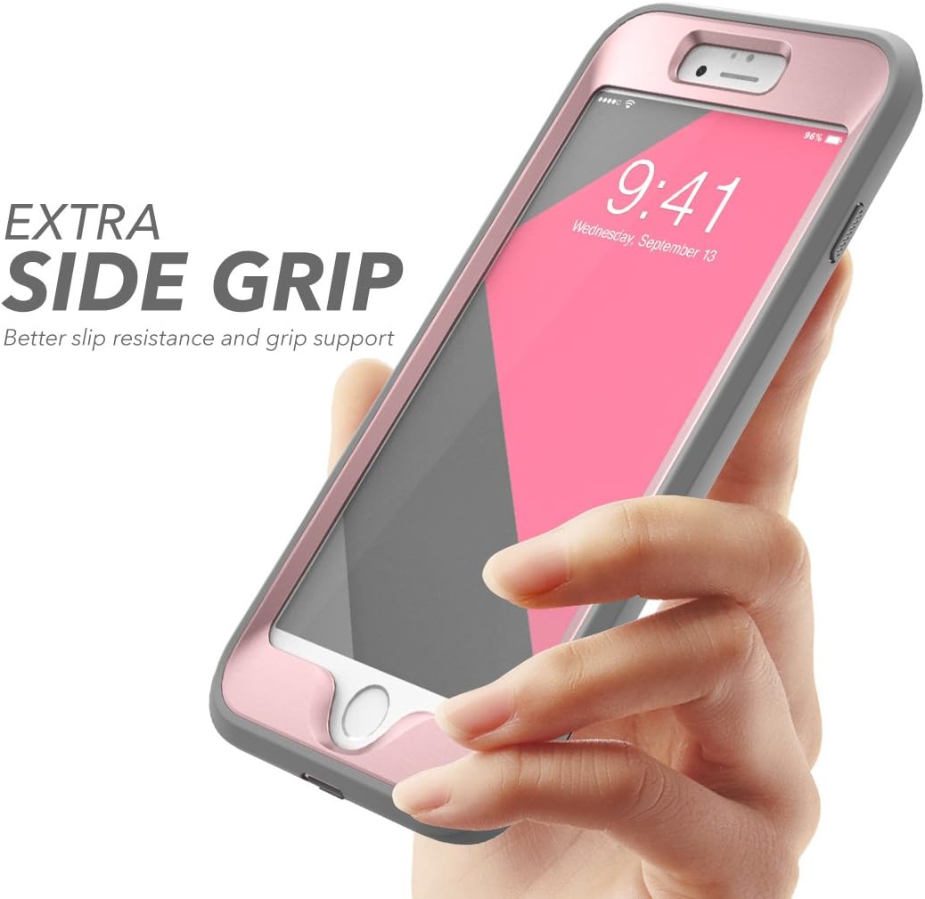 Clayco iPhone 8 Plus Case, iPhone 7 Plus Case, Hera Series Full-Body Rugged Case with Built-in Screen Protector Compatible with Apple iPhone 7 Plus 2016/ iPhone 8 Plus 2017 (Rosegold)