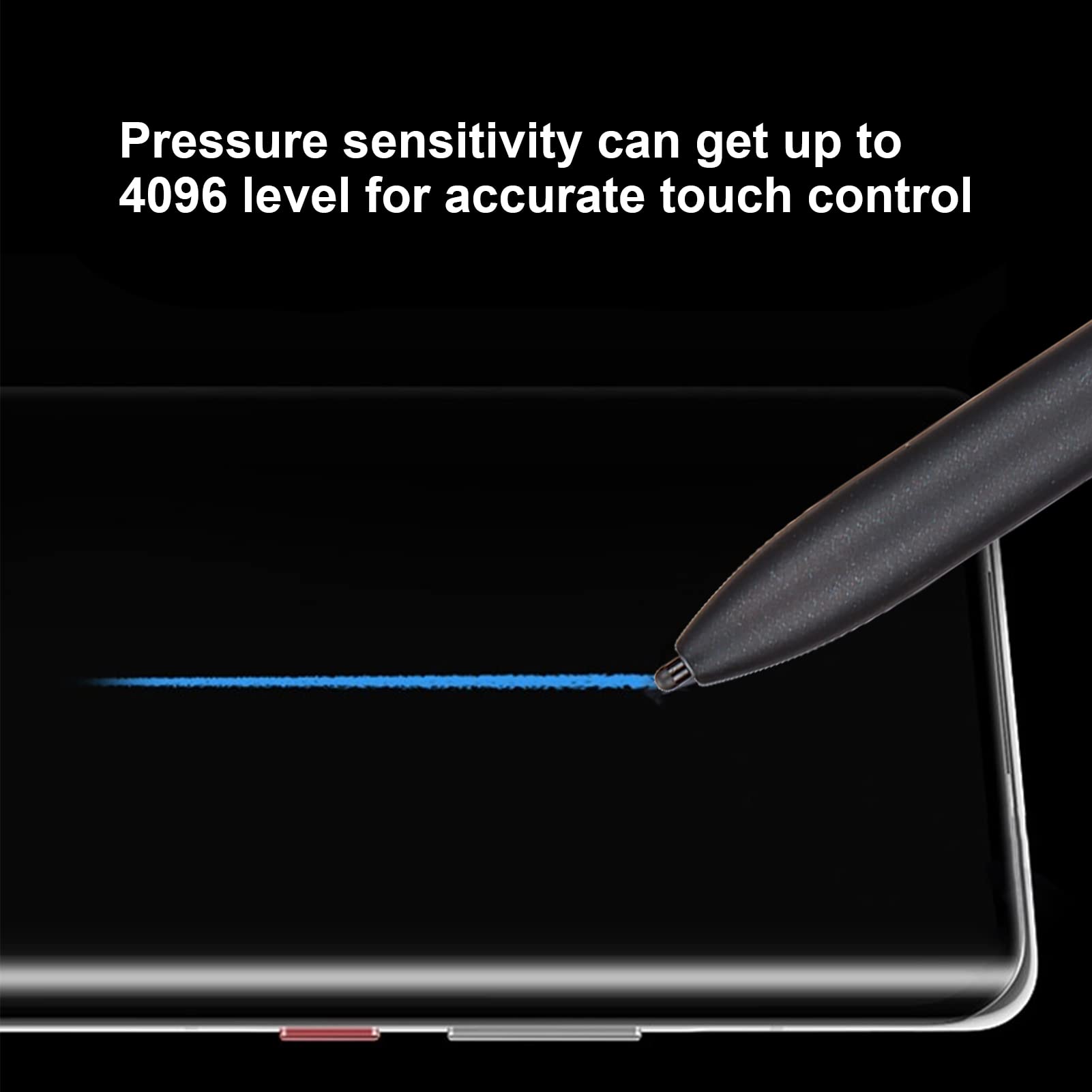 Lápiz Óptico para Pantallas Táctiles Lápiz Digital de Alto Rendimiento 4096 Sensibilidad a la Presión para Z Fold 3 Dibujo y Edición Negro ABS 1 Unidad