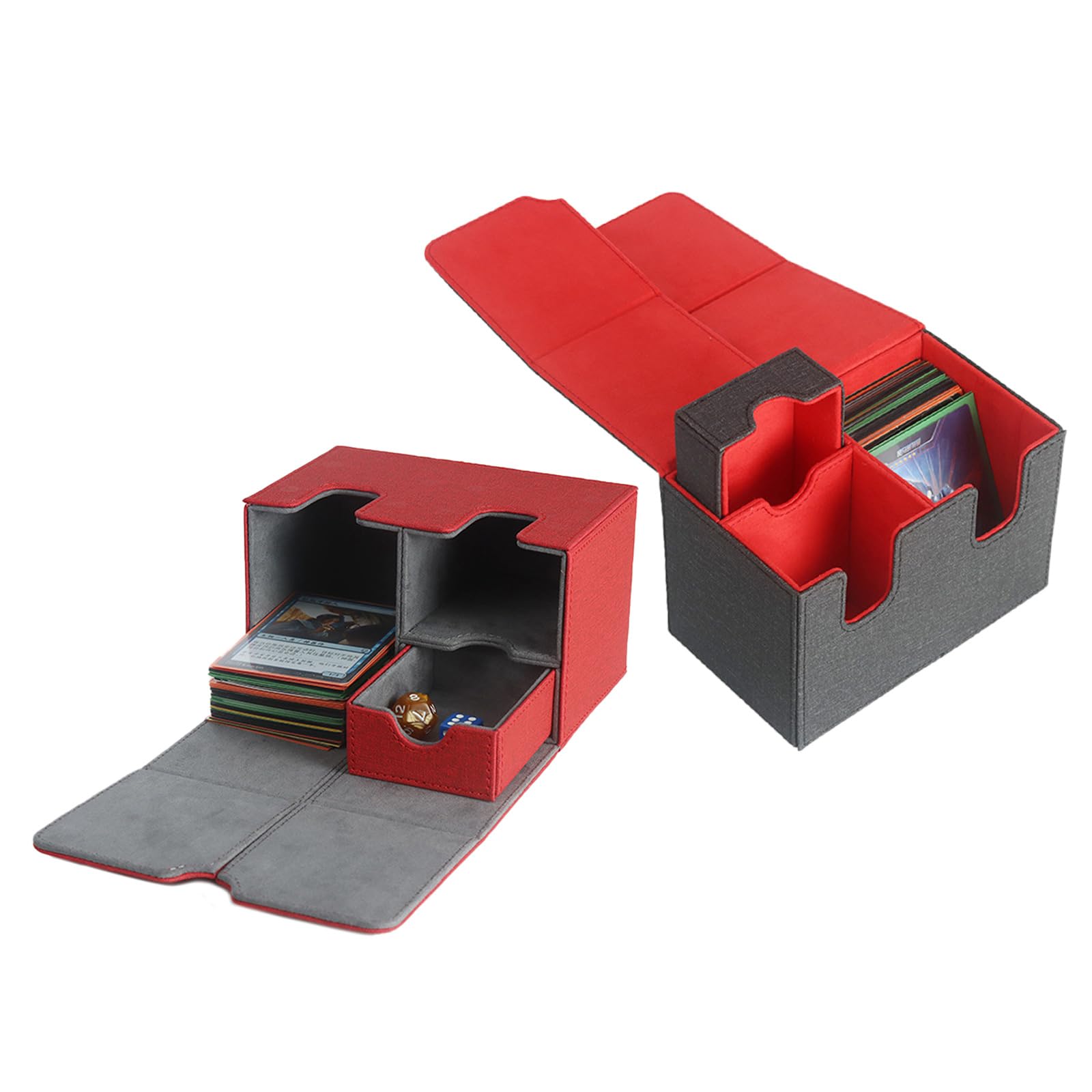PU Deck Card Deck Caso Carte Box Magnetiche Carte Gioco Deck Carte di Immagazzinaggio