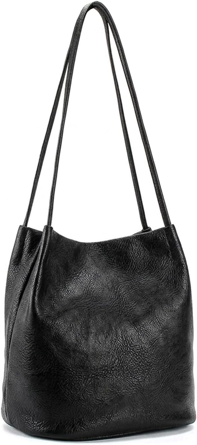 Womens Tote Bag Soft Faux Leather Hobo Shoulder Bucket