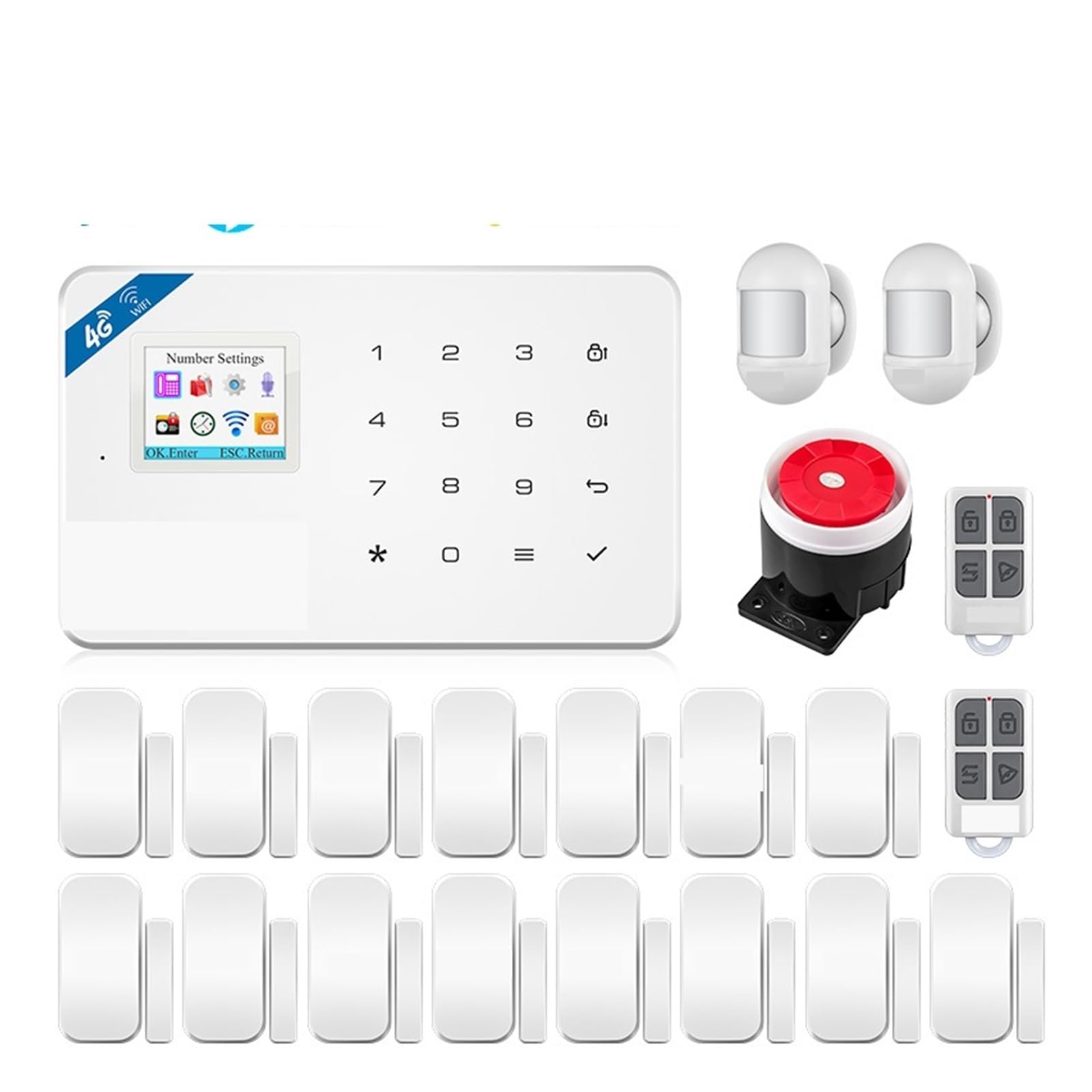 De Alarma 4G Con KIT Control Sensor Movimiento Antimascotas, Panel GSM, Dispositivo Inalámbrico Seguridad For Hogar Inteligente Tuya Para casa y garaje