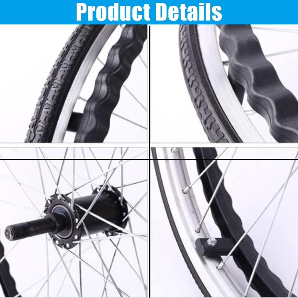 Ruedas De Repuesto Para Silla De Ruedas, 20 22 24 Pulgadas Rueda Trasera Neumático Sólido, Accesorios Para Sillas De Rueda Negro/Gris | Black,1Pcs-22in/55cm