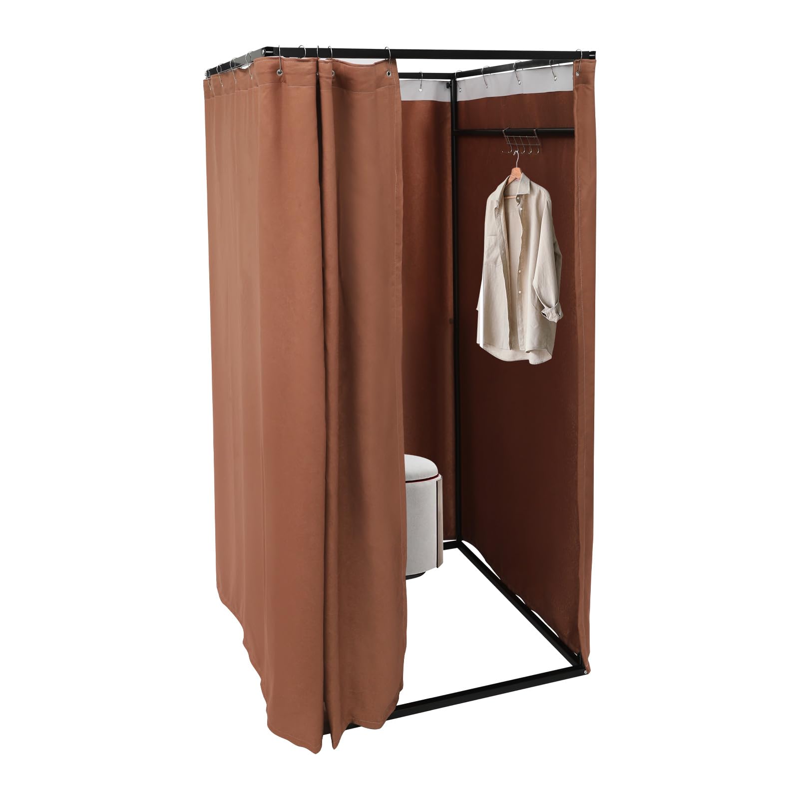 Spogliatoio portatile, spogliatoio indipendente, 100 x 100 x 200 cm, robusto armadio con ganci appendiabiti e protezione 100% privacy per giardino, matrimoni ed eventi, facile da montare, per 3-4