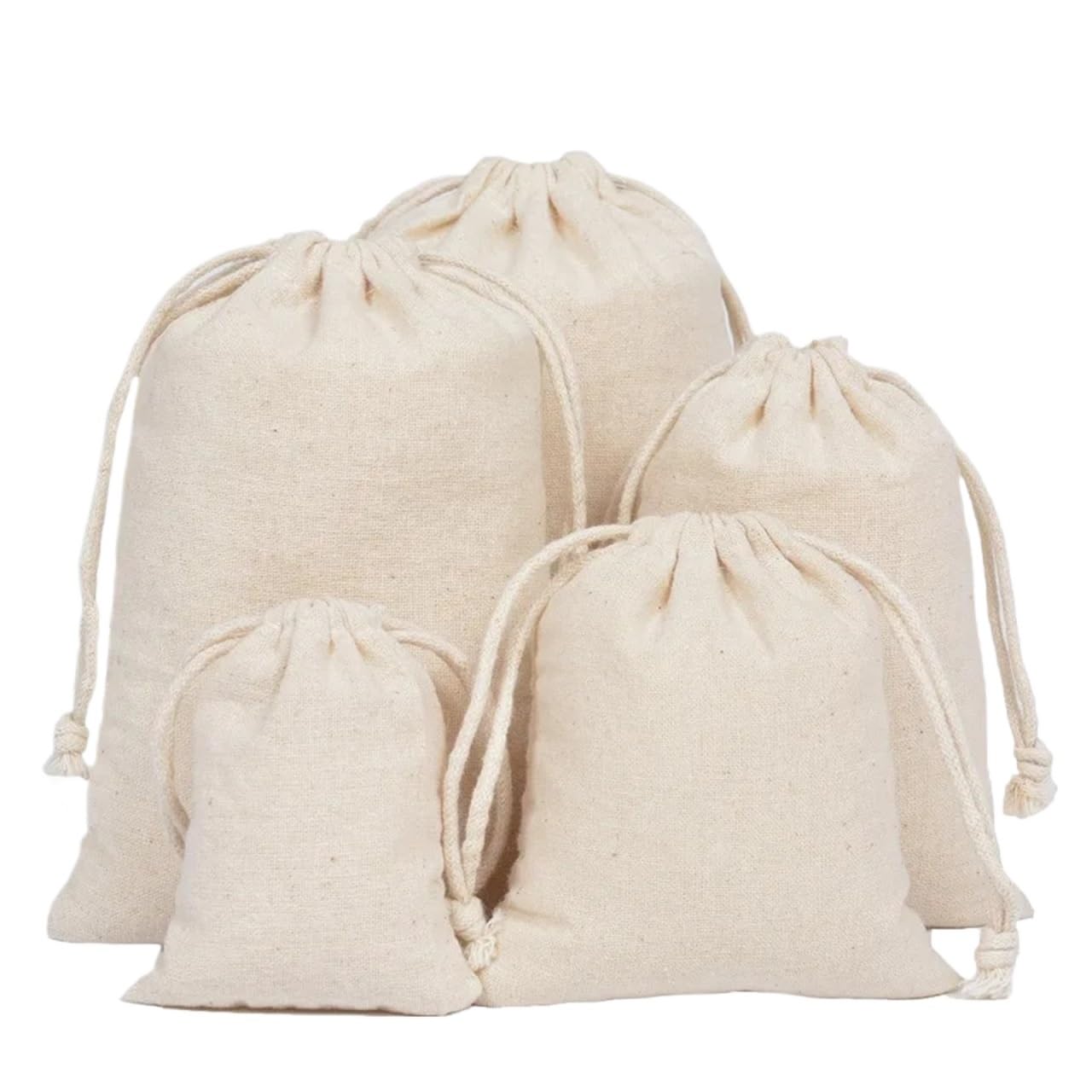 Geschenkbeutel 30 Stück Aufbewahrungsbeutel aus Baumwolle mit Kordelzug, Hochzeitsgeschenkpaket, handgefertigte Kerze, schlichte Beutel, 10 x 15/15 x 20/20 x 30 cm(13x18cm(30pcs))