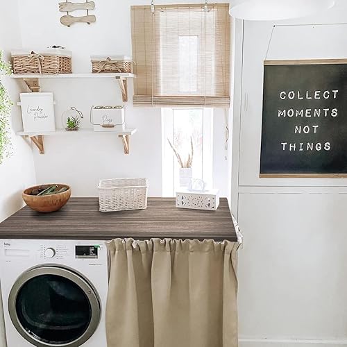 Miniatura 380 de Kaboon Mesa universal de 45.67 x 23.62 pulgadas, escritorio sólido de una pieza, encimera de melamina reversible, escritorios dobles, escritorio en