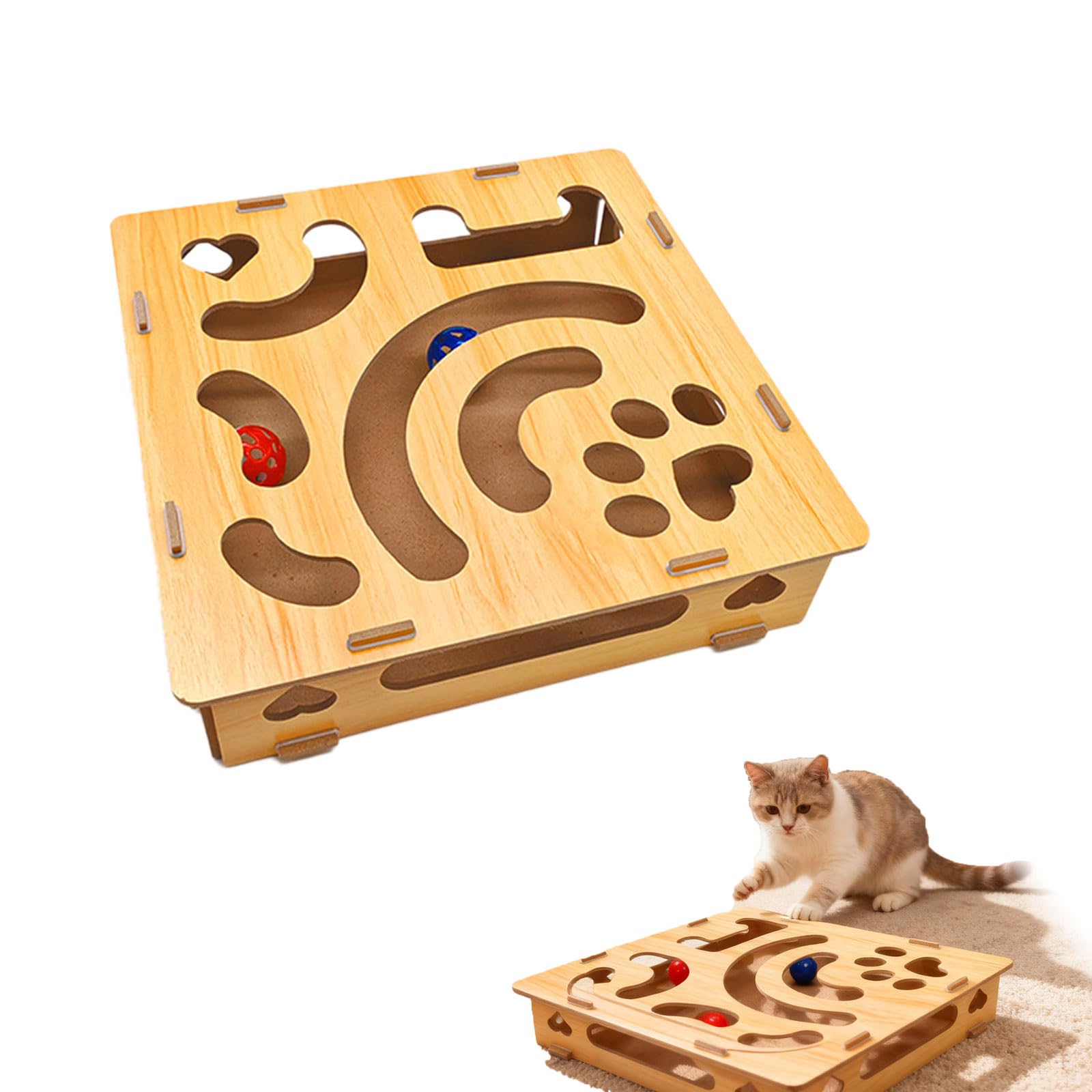 Boîte d'activité interactive en bois Generisch, le jeu chic pour chat