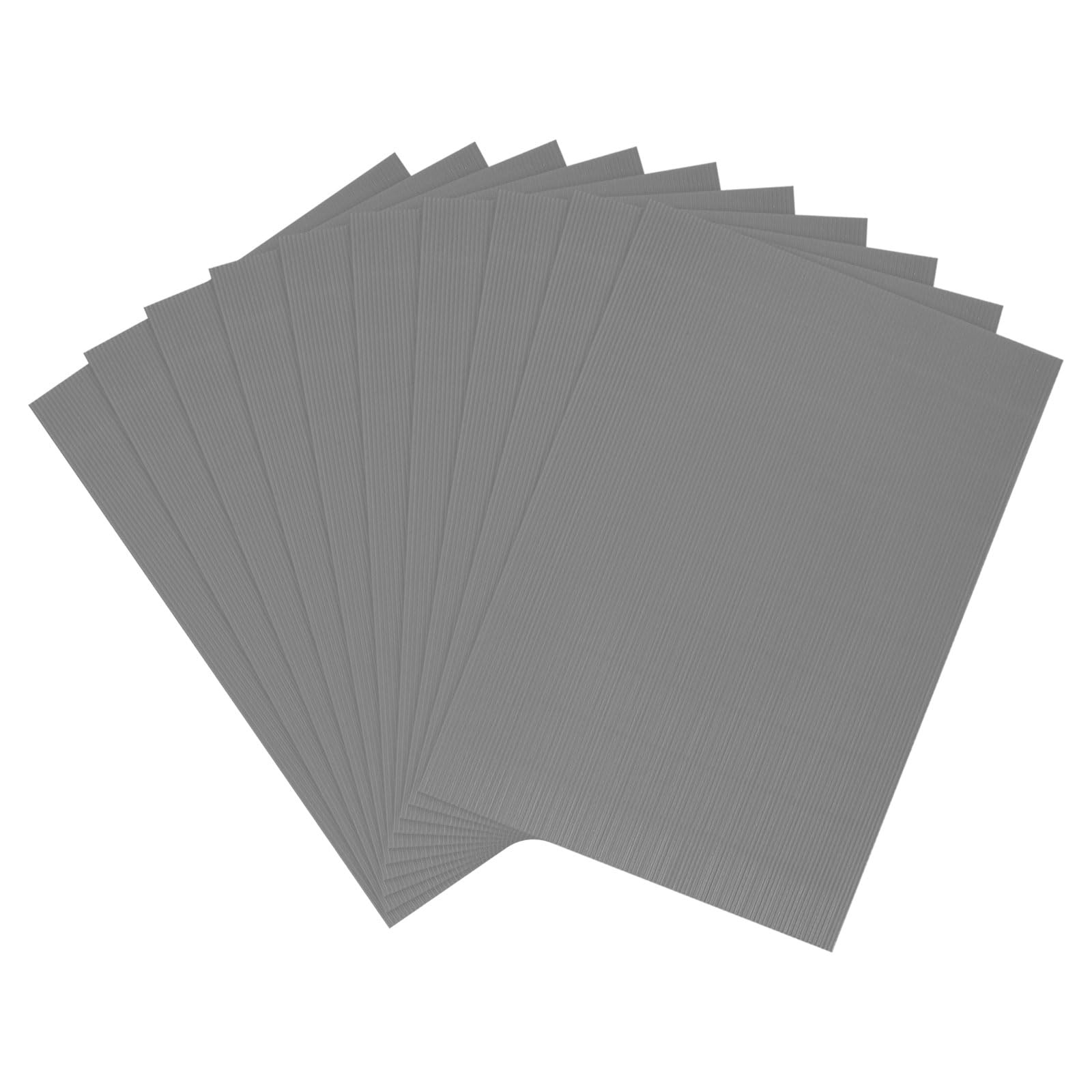 sourcing map 10 Sheet Corrugated Cardboard Paper, 20 x 14 Inch Corrugated Wrap Paper Sheet Flat Cardboard Insert for DIY Art Crafts Packing Shipping Mailing, Gray