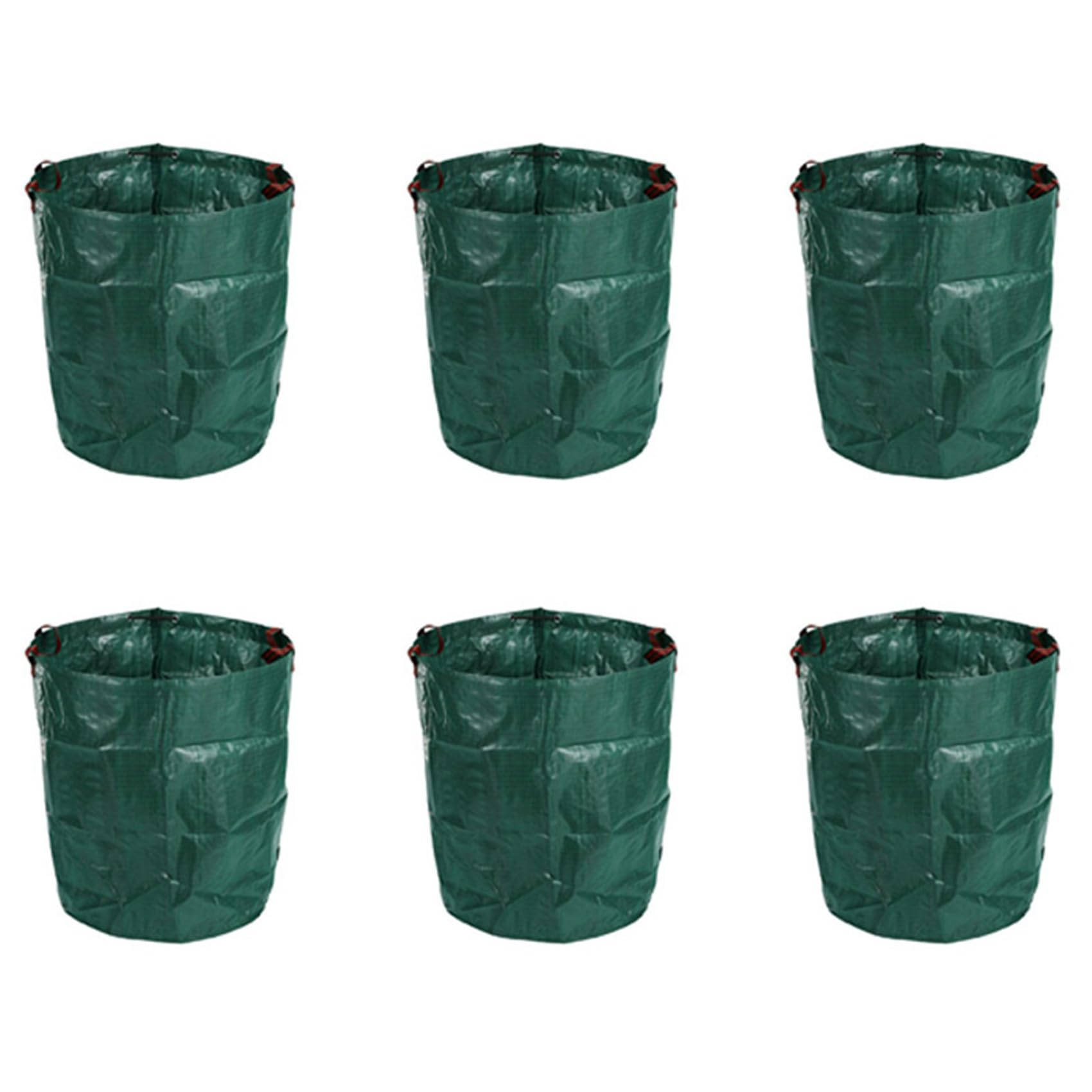 Hndhbfgrt 6X 270L Garden Waste Bag Large Strong Waterproof Heavy Duty Reusable Foldable Rubbish Grass Sack