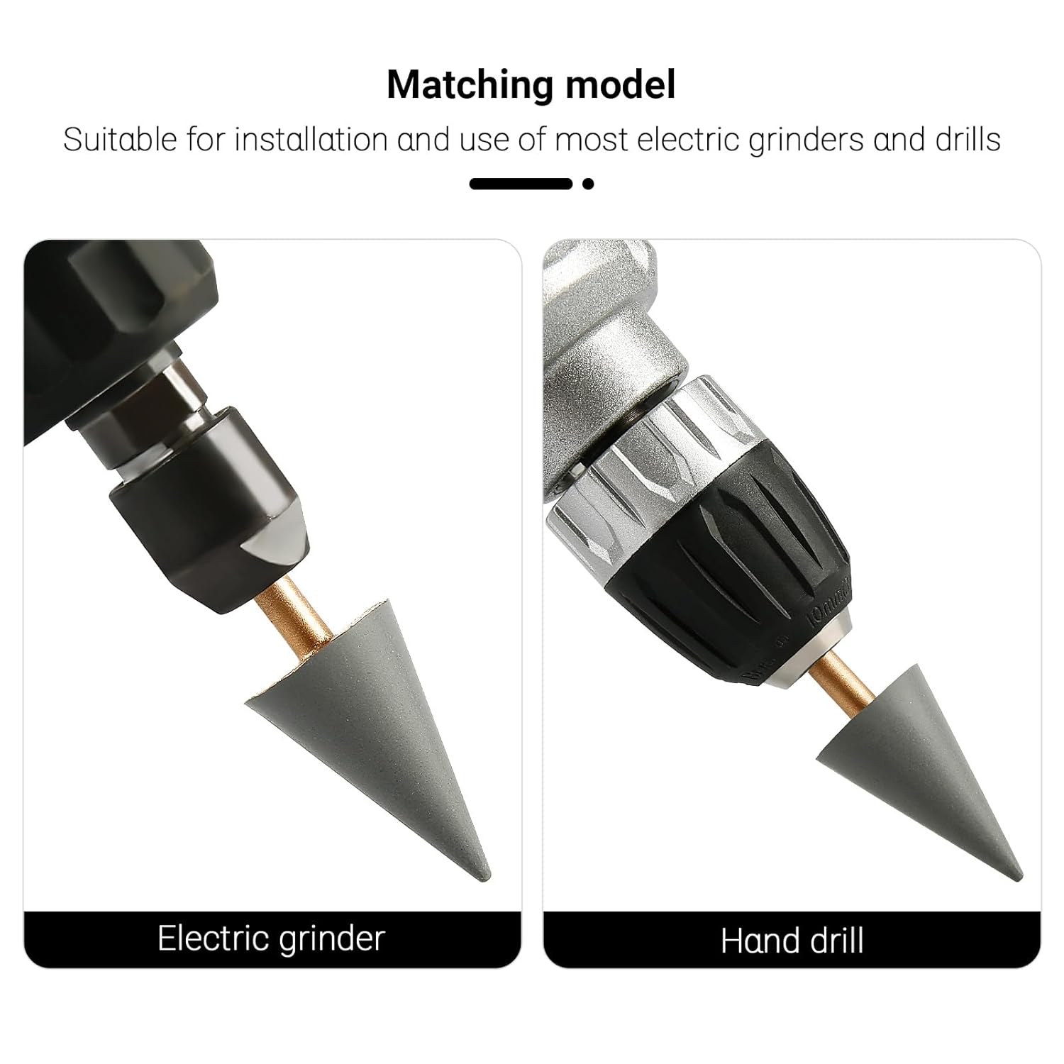 LOZLIN 7PCS Conical Diamond Grinding Bits 50-1500Grit with 6mm Shank Resin Diamond Grinding Burrs for Metal Mould Polishing Rotary Tools