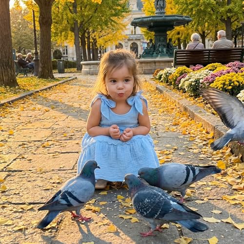Kupretty Toddler Dress Baby Girl Dresses Summer Clothes Linen Ruffle Tie Up Sleeveless Boho Dresses Princess Beach Sundress (Blue, 18-24 Months) - Thumbnail 3