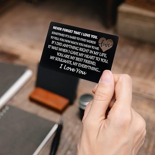 Miniatura 5 de Inserto de cartera grabado para novio, marido, él, tarjeta de inserción de billetera de aniversario para hombres o mujeres, tarjetas de regalo de