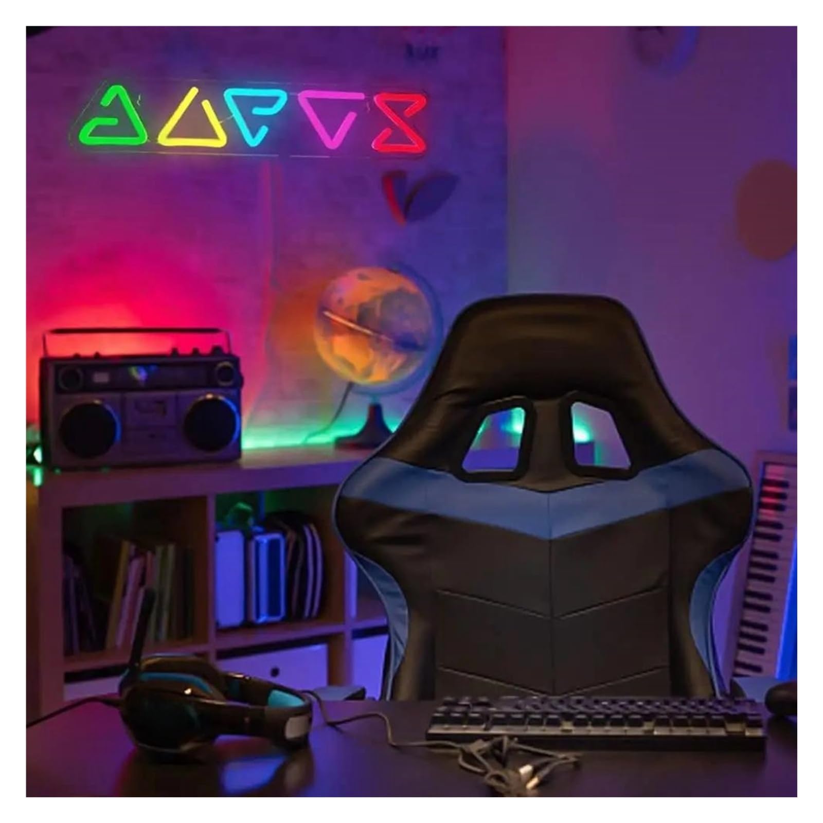 Luz de Diseño de Digital Lámpara De Neón Regulable Personalizable Para Pared, Fiesta, Club, Sala De Juegos, Decoración De Oficina, Sorpresa De Cumpleaños 9CmX42,5Cm