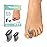 Welnove 12-Pack Gel Toe Separators - Bunion Pads - Toe Spacers for Straightening Overlapping Toes for Men and Women - Transparent Black