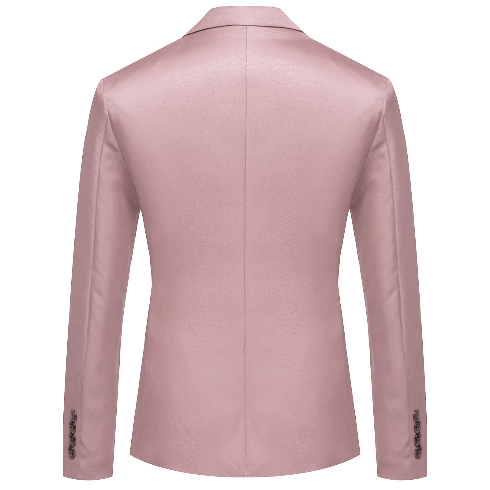 Men Casual Slim Fit Suit Jacket Lightweight Notched Lapel Business Sport Coat 1 Button Daily Wedding Party Blazer (Pink,3X-Large)