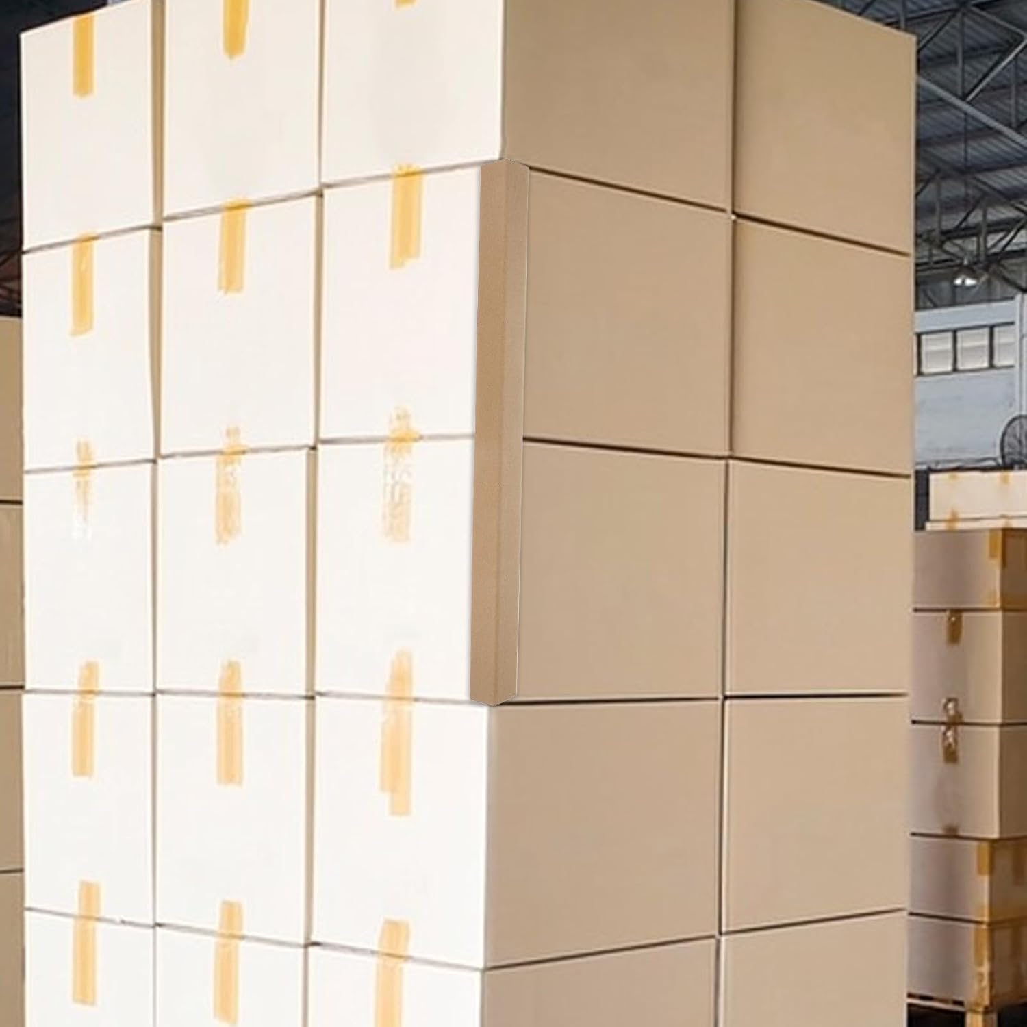 SHINEOFI 24pcs L-shaped Paper Edge Protectors Thickened Cardboard Corner Guards for Shipping Boxes Furniture Packaging Moving Supplies 0.5m