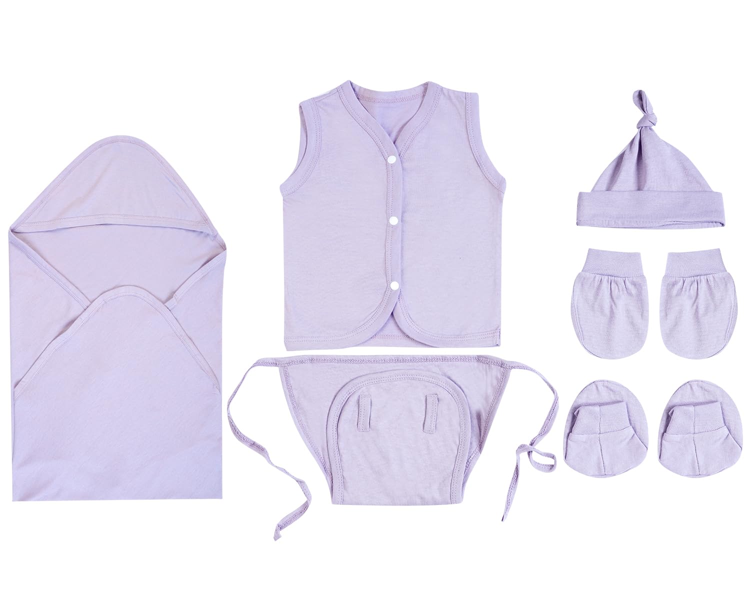 Naturally Dyed | Zero Chemical | Organic Cotton Newborn Dress Gift Set for Baby Boys & Girls