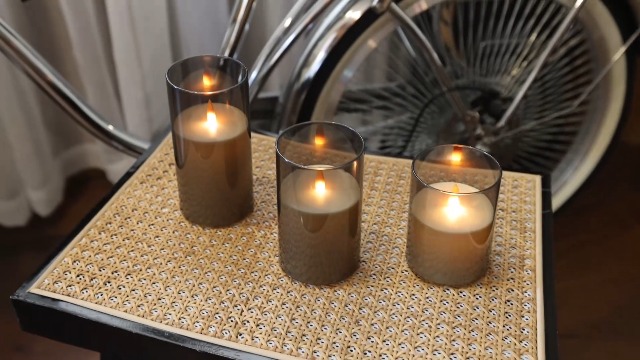 Da by Rechargeable Flameless Candle, Type-c Rechargeable Battery Candlewith Remote Control and Timer Function,Set