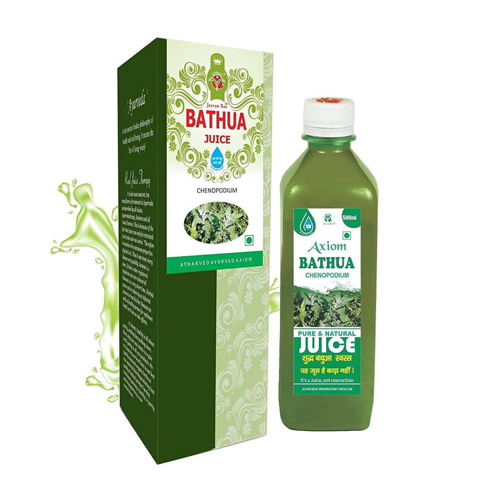 Axiom Jeevan Ras Bathua Juice | Helps to Increase Haemoglobin | Improves Digestion |No Added Sugar - 500ml Pack of 2