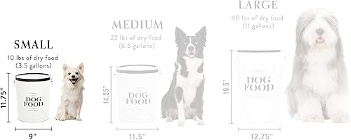 Miniatura 3 de Harry Barker Bon Chien contenedor para almacenamiento de comida para perros, color negro, 10libras de capacidad