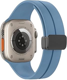 إس بي سوار مغناطيسي لساعة ابل ووتش الترا 45 ملم و45 و42 و45 سيليكون اي سيريز 8 و7 واس و6 و5