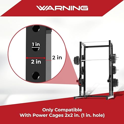 Miniatura 5 de Yes4All 500 LBS Capacity - Dip Bars for 2x2 with 1" Hole Power Cage, Squat Rack Attachments - Multi-Grip Handles Dip Attachment for Dips, Pull Up,