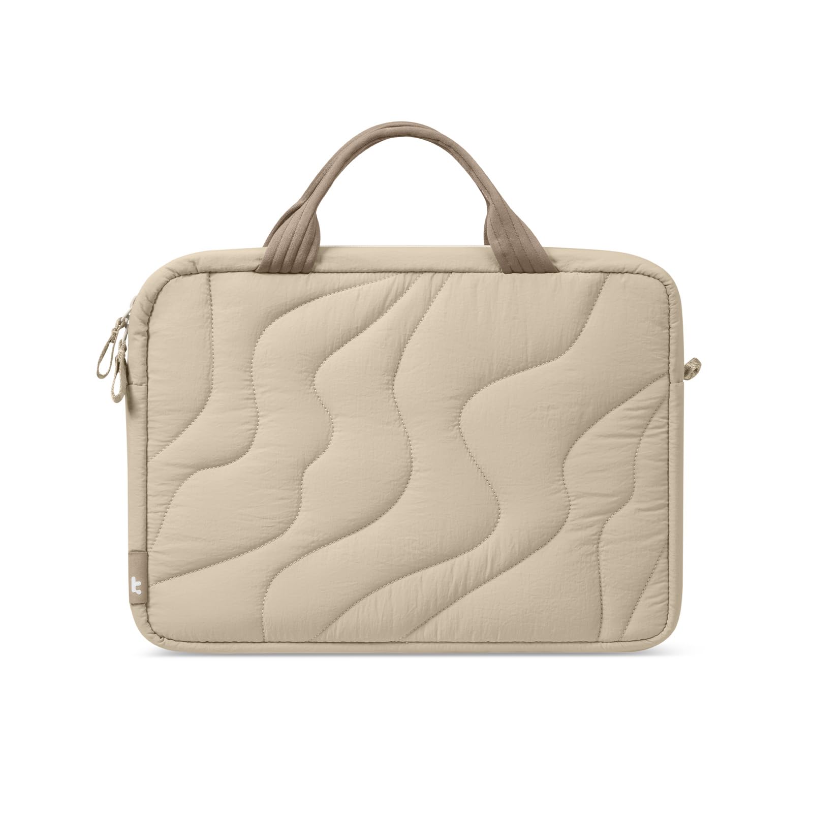 tomtoc 35.6 cm ochronna puffy torba na laptopa dla kobiet, lekka torba na laptopa pasuje do 14-calowego MacBooka Pro M5/M4 2025 i innych komputerów 33.0 cm/35.6 cm, torba robocza, aktówka, torebka z