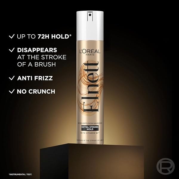 L'Oreal Paris Elnett Extra Strong Hold Hair Spray, gives up to 24H extra strong hold with natural looking shine, feels clean - 2