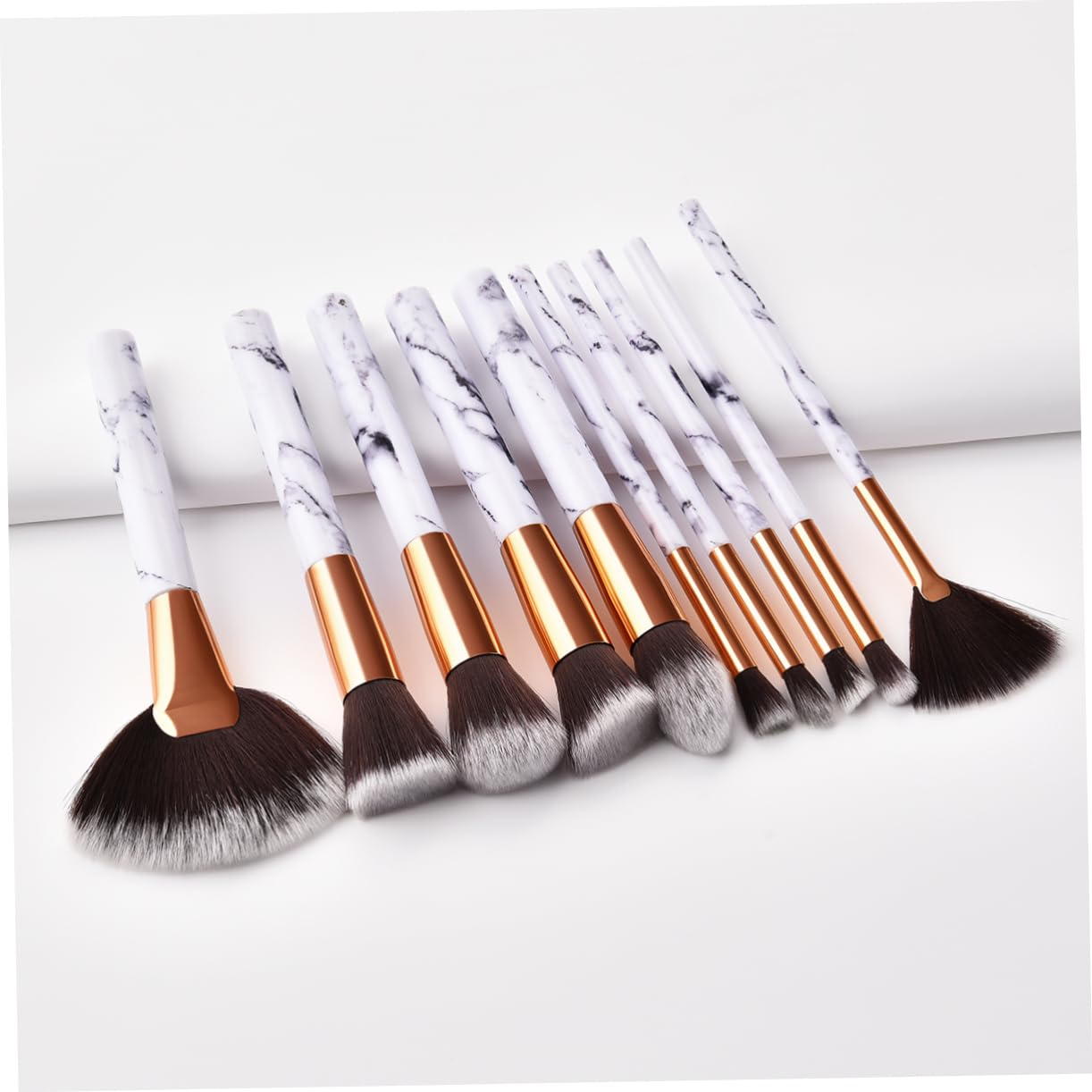 Beavorty 30stücke Teiliges Kosmetikpinselset Mit Marmor-design Nylonhaaren Für Gleichmäßigen Auftrag Für Make-up Und Blush Für Damen Und Mädchen Langlebige Qualität t