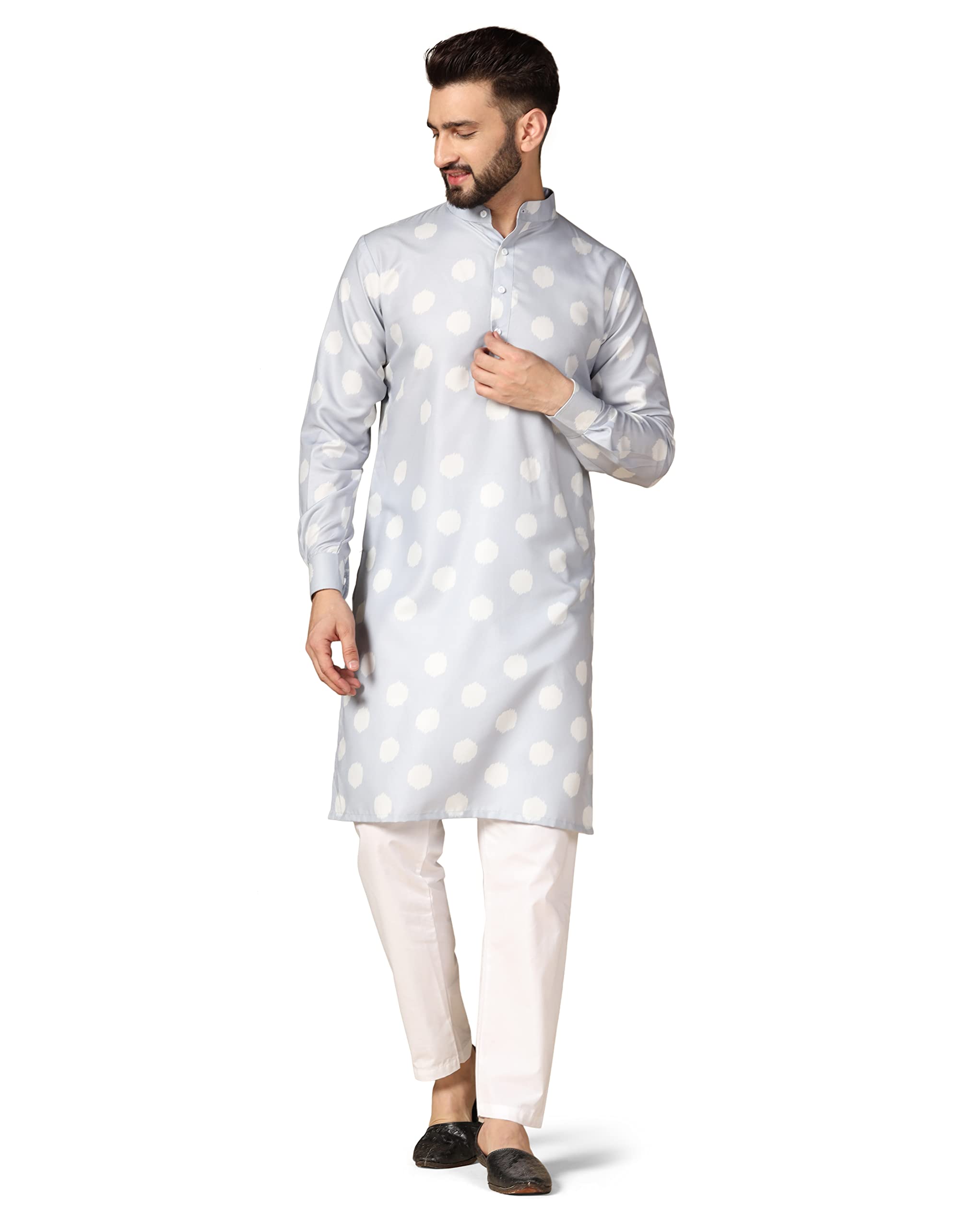 GRECIILOOKSRayon Solid Stylish |Regular Fit Traditional for Men | Indian Kurta