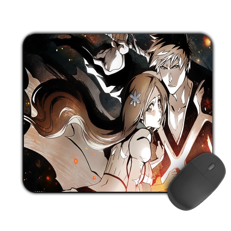 Image of Printed Designer Mouse Pad Ichigo and Orihime (200MM X 240 X 3MM) Enhance Gaming and Work Performance Comfortable and Precise Non-Slip Water Proof Bleach Mouse Pad.
