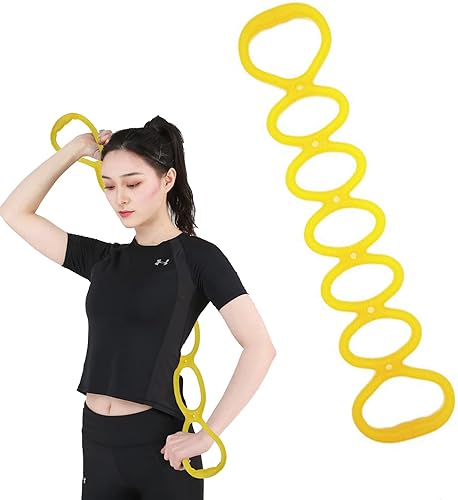 Banda de ejercicio de resistencia elástica de 7 anillos, bandas de entrenamiento de BetterJonny para yoga, ejercicios de pies, piernas y brazos para