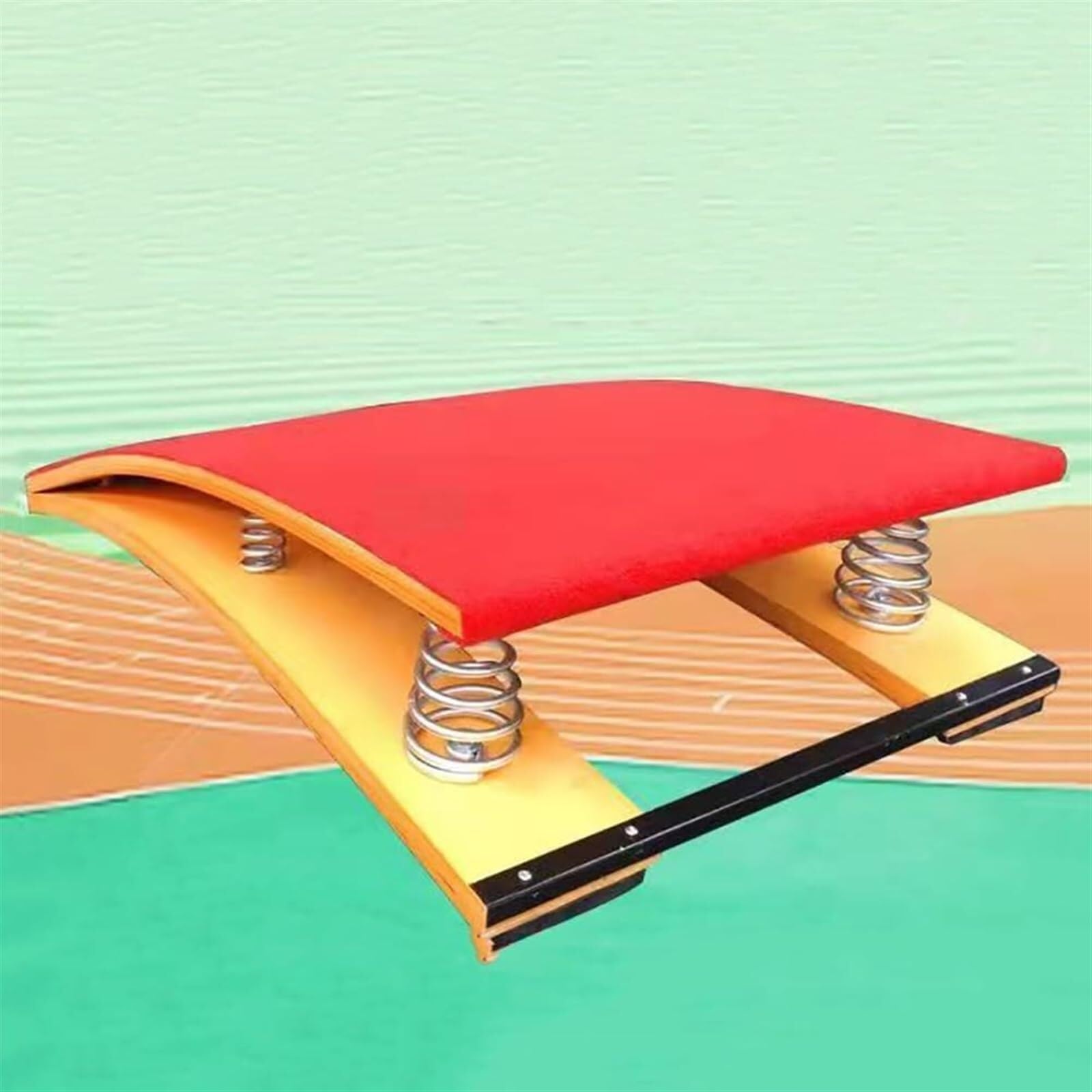 trampolín de Gimnasia, Trampolín de Madera Dura for niños con 4 resortes Acero