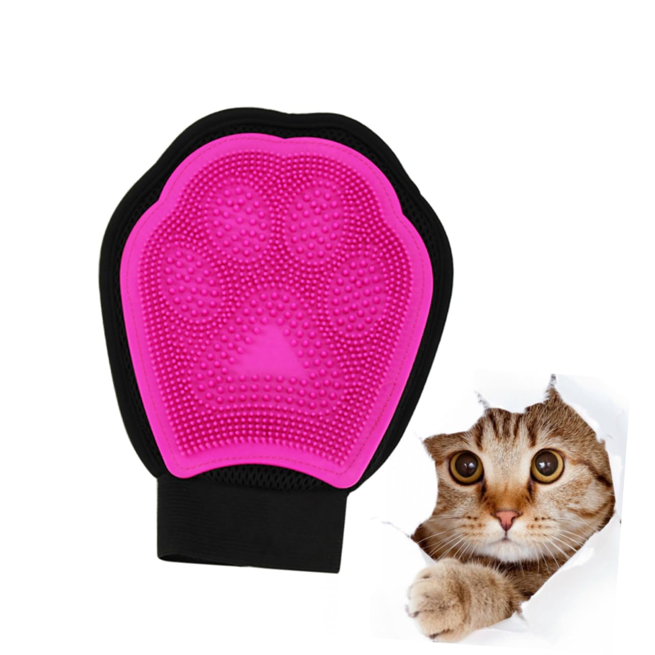 Toddmomy Dog Shower Gloves Pet Grooming Gloves Bath Brush for Cats Dogs Pet Supplies