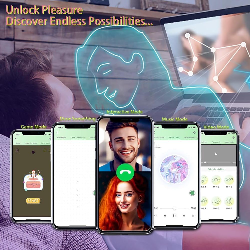 Generico Anelli Per Pene 3 in 1 Per Vibratori Maschili, Vibratore Stimolatore Per Testicoli Perineo Con 9 Forti Vibrazioni, APP E Telecomando Giocattoli Sessuali Per Adulti E Gioco Stroker