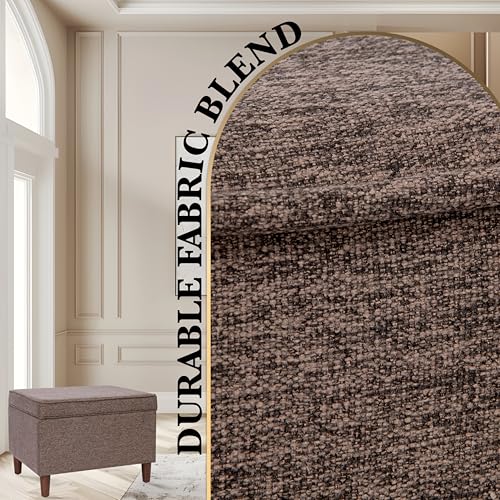 Image of HomePop 24 inch Dinah Collection Storage Ottoman - Chocolate Brown