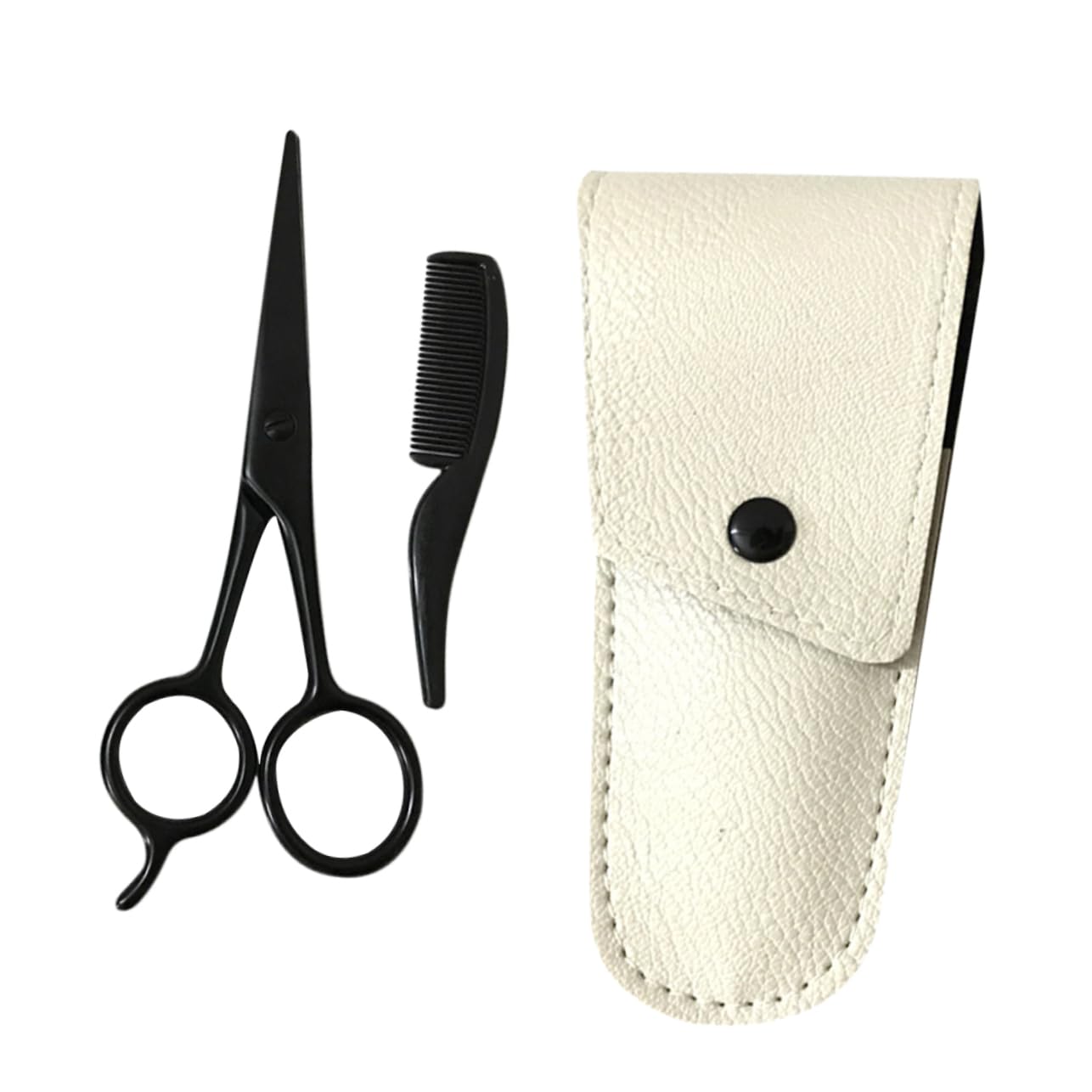 FOMIYES 3pcs Set Mustache Trimming Scissors Beard Mustache Scissors