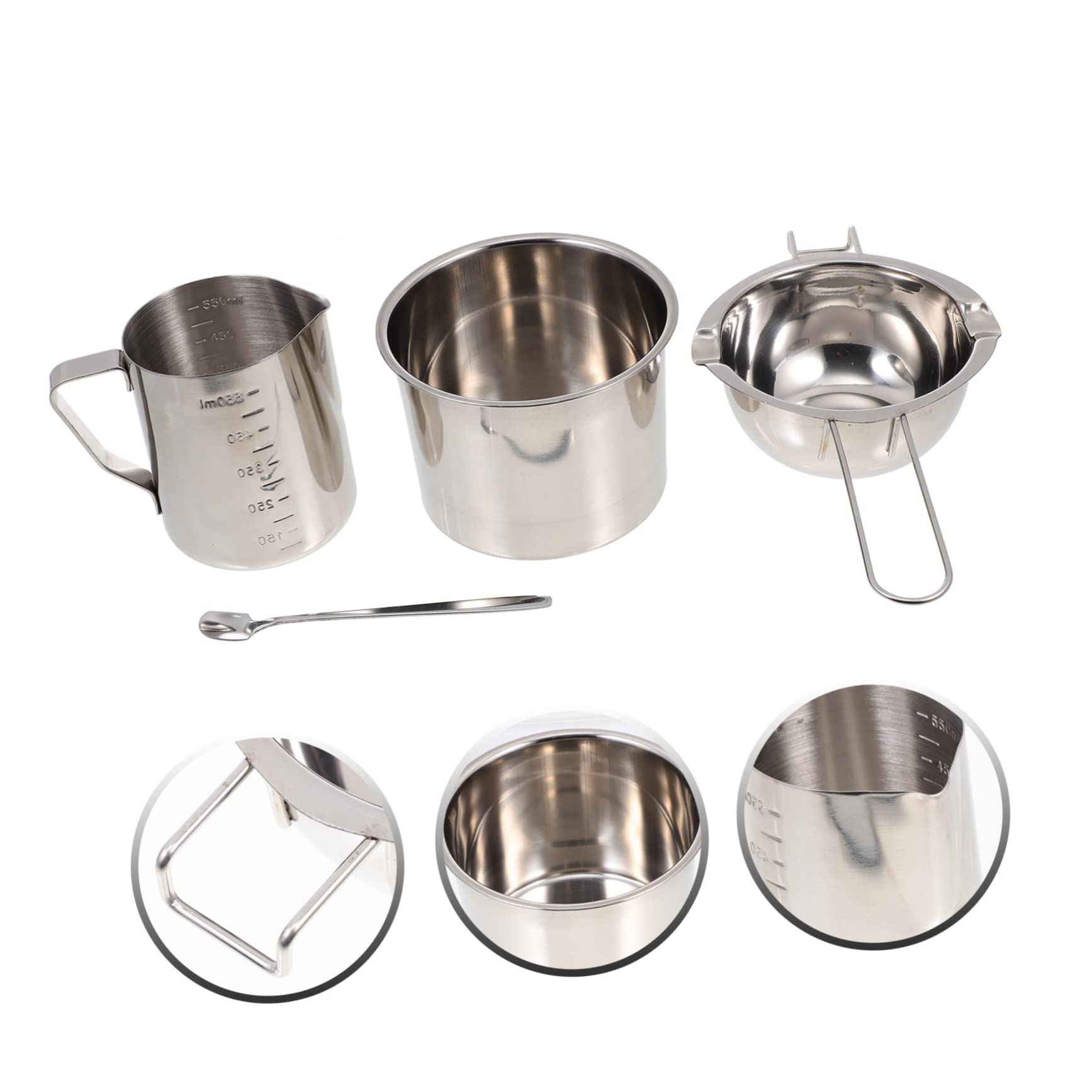 VILLFUL Kit para Hacer Velas Aromáticas Acero Inoxidable Plata, Fácil de Usar y Limpiar, Set Creativo Accesorios para Bricolaje en Casa