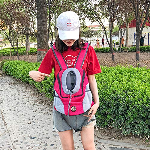 QiaoJia Estilosa mochila para transporte de cães e gatos para animais de estimação, bolsa de ombro p