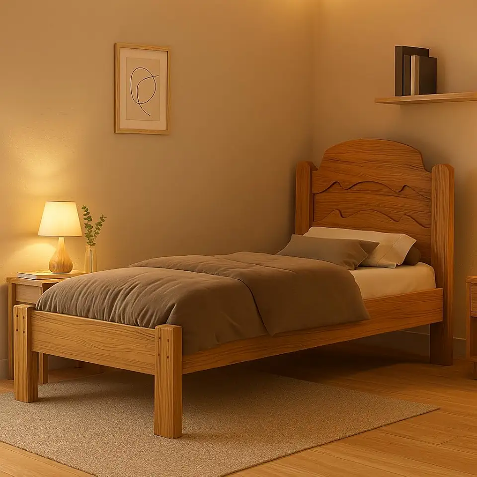 Cama Tradicional Solteiro Reforçada Iris. (Nature)
