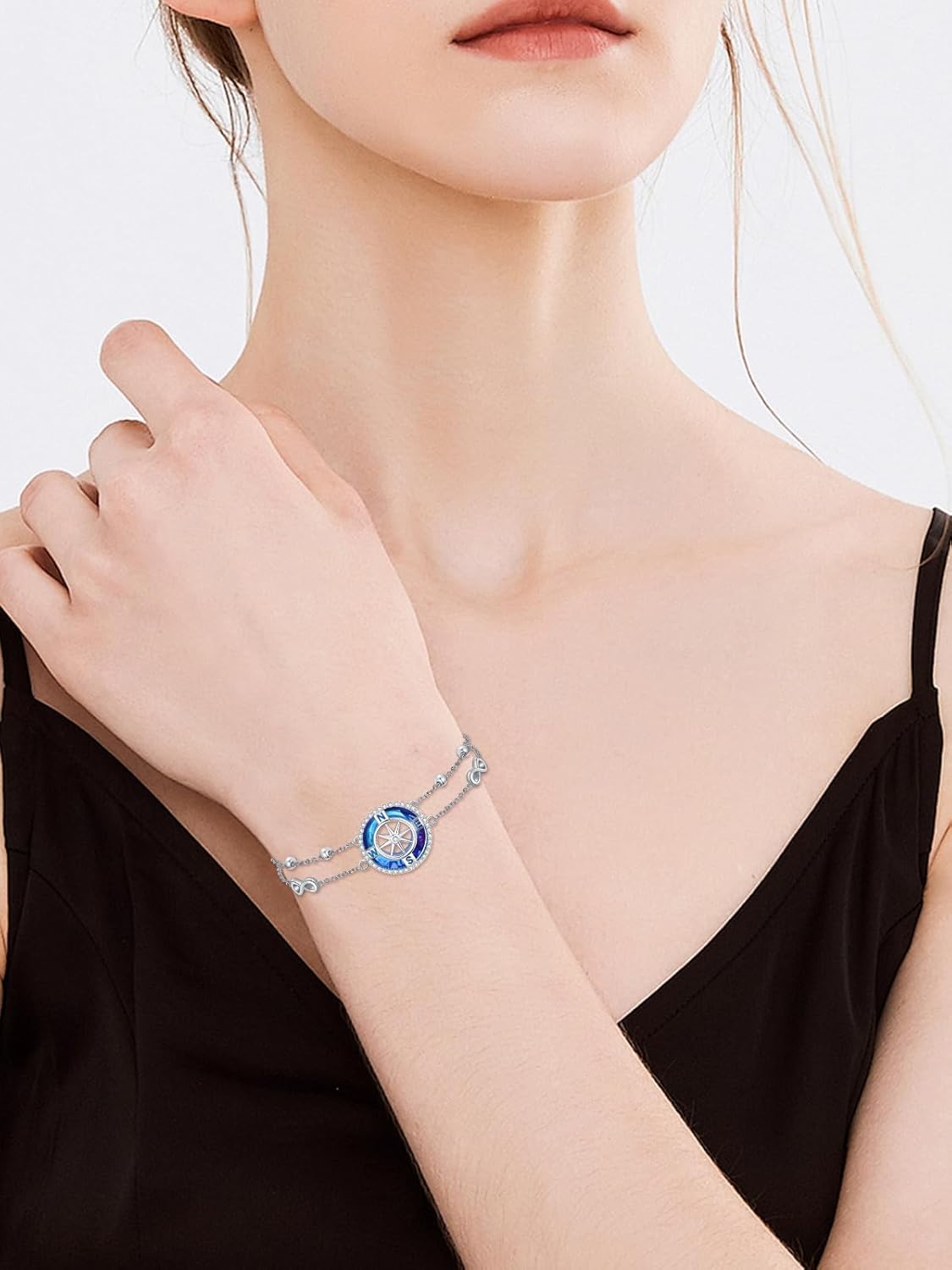 Sea Turtle/Dolphin/Starfish/Seashell/Compass Bracelet for Women 925 Sterling Silver Ocean Wave Anklet Summer Hawaiian Jewelry Gift for Her - Image 5