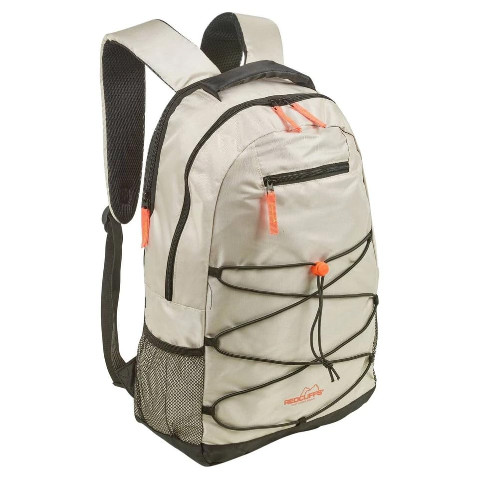 URBNLIVING 20L Lightweight Backpack – Padded Adjustable Straps, Durable Polyester Rucksack for School, Travel, Commuting, Hiking, Everyday Use – Compact Daypack for Kids and Adults (White)