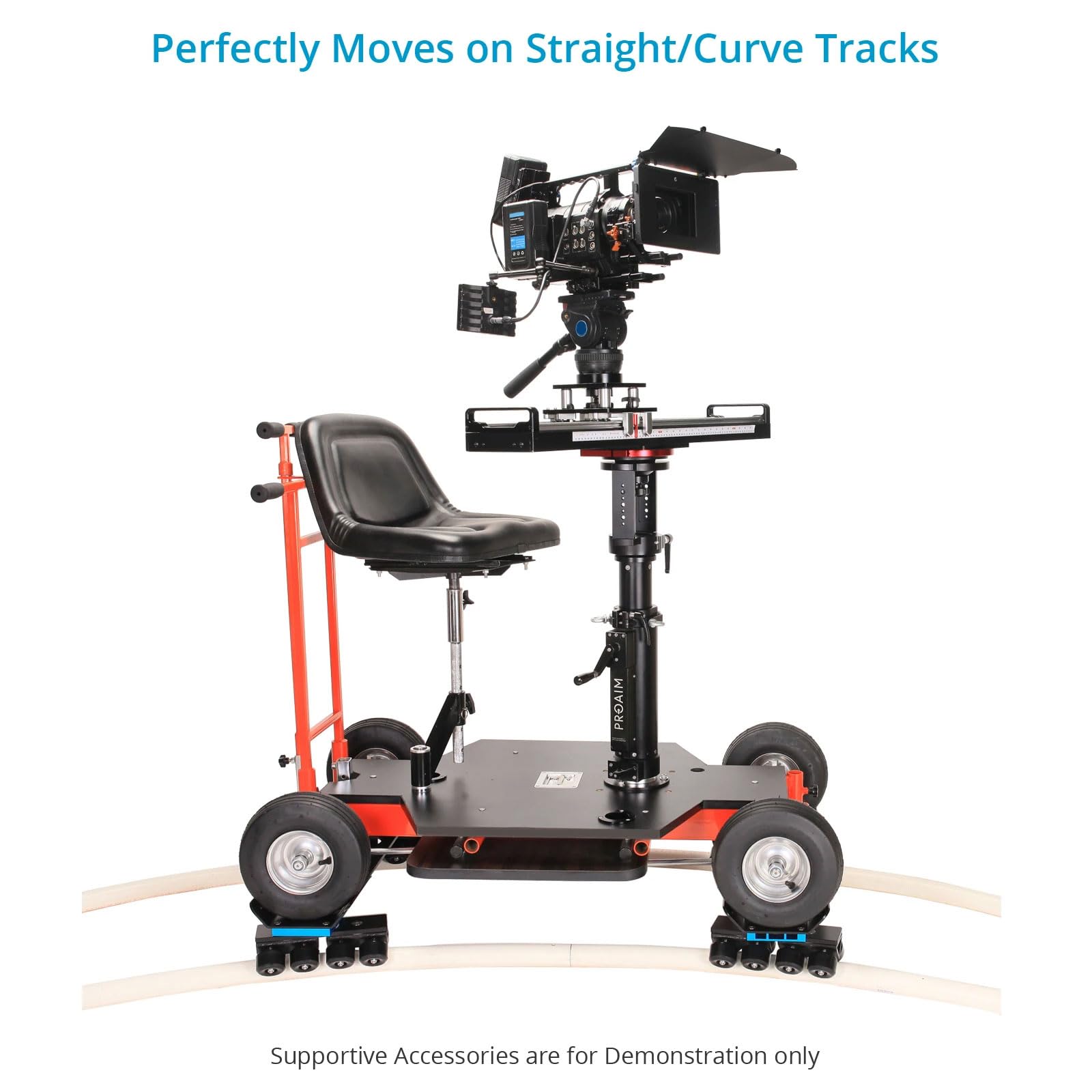 Kit Proaim Skateboard Plus para Sistemas de Dolly en Puerta | Compatible con vías de 22,5–27", soporta hasta 680 kg y funciona en pistas rectas o curvas.