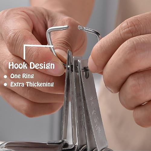 Miniatura 4 de Juego de tazas medidoras de acero inoxidable, 5 piezas, herramientas de medición de cocina, para cocinar y hornear, mide ingredientes secos y