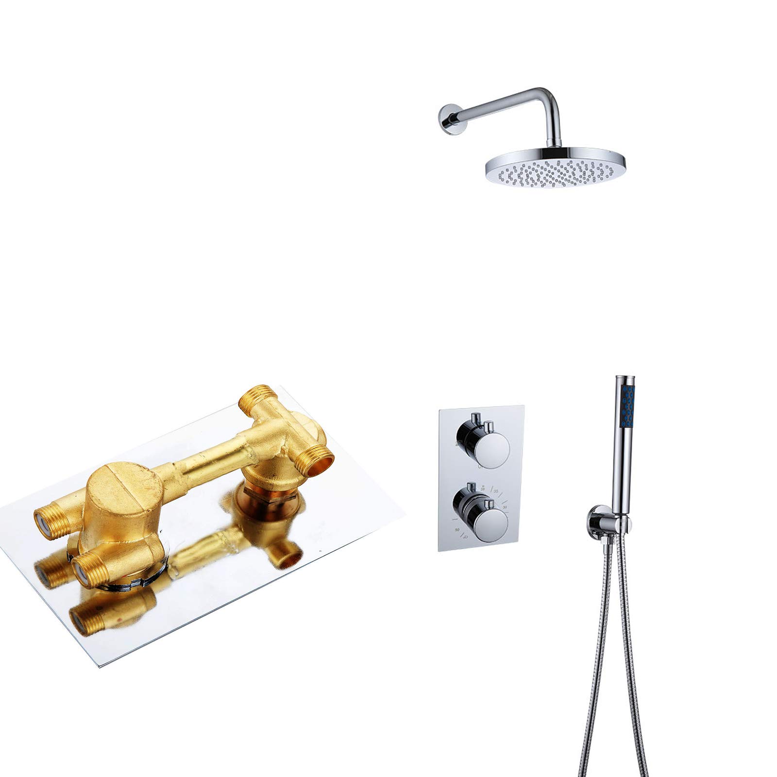 Buy DICN Shower System Wall ed Set Concealed Faucet Brass Switch